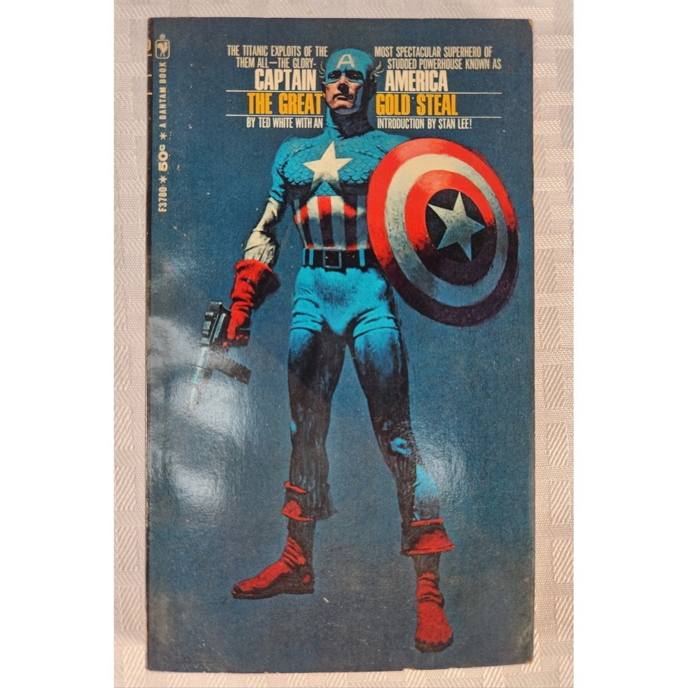 Captain America: The Great Gold Steal ~ Ted White, Bantam July 1968, 1st Ed PB